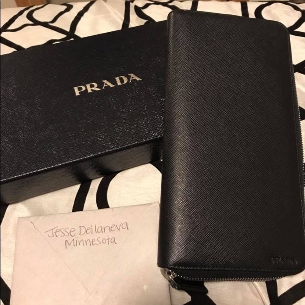 SOLD!  Authentic Prada Zippy Wallet